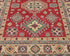 4x6 Red Kuba Afghan Hand Knotted Wool Area Rug